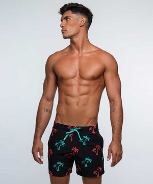 H2O Relaxed Padded Swim Short Palm Green